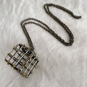 Sculptural Mixed Metal Necklace